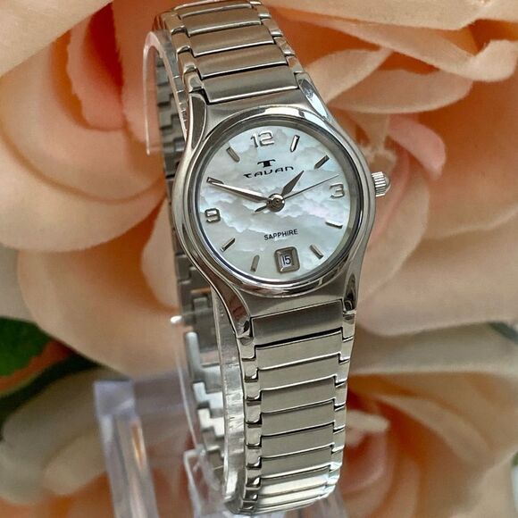 Tavan Swiss Quartz Stainless Steel Watch Mother of Pearl Dial - Picture 3 of 16